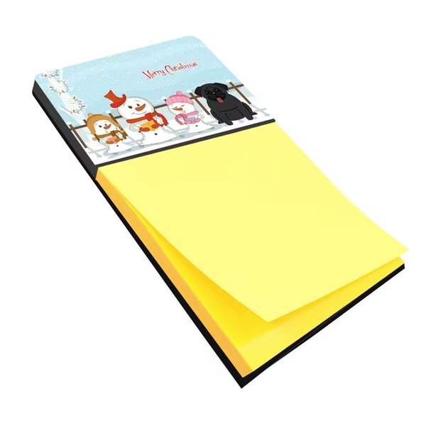 Merry Christmas Carolers Pug Black Sticky Note Holder, Teachers Aid, Mfr#: TE223606